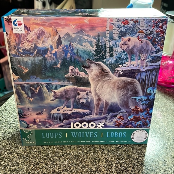 CEACO Other - NEW JIGSAW PUZZLE- 1,000 PIECES “WHITE WOLVES”